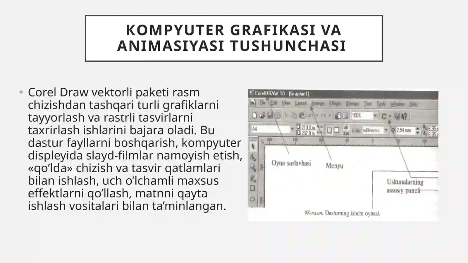 Кompyuter grafikasi va animasiyasi tushunchasi 3