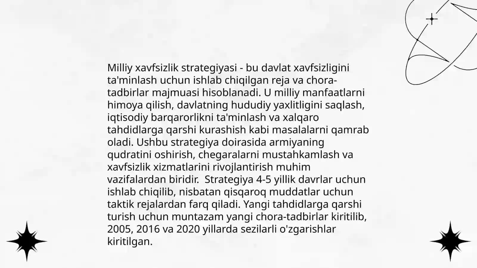 Milliy xavfsizlik strategiyasi 3