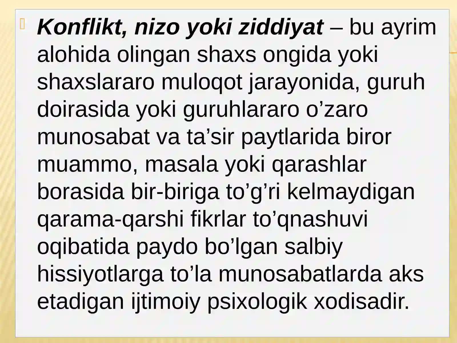 Ijtimoiytizimningturlisohalaridauchraydigankonfliktlar 3