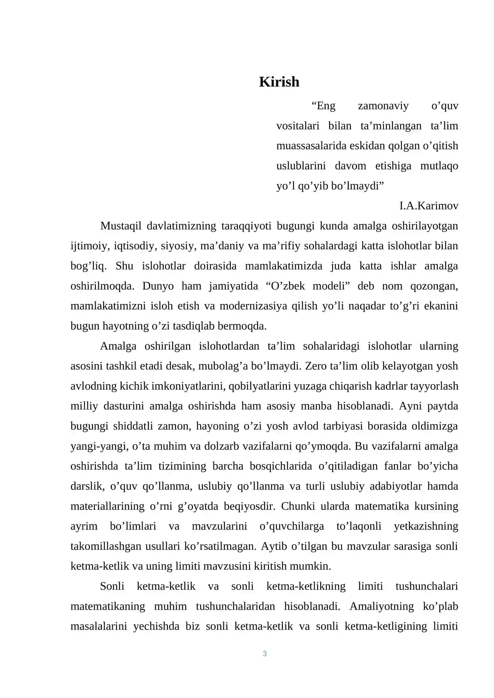 Limitlar haqida asosiy teoremalar 3