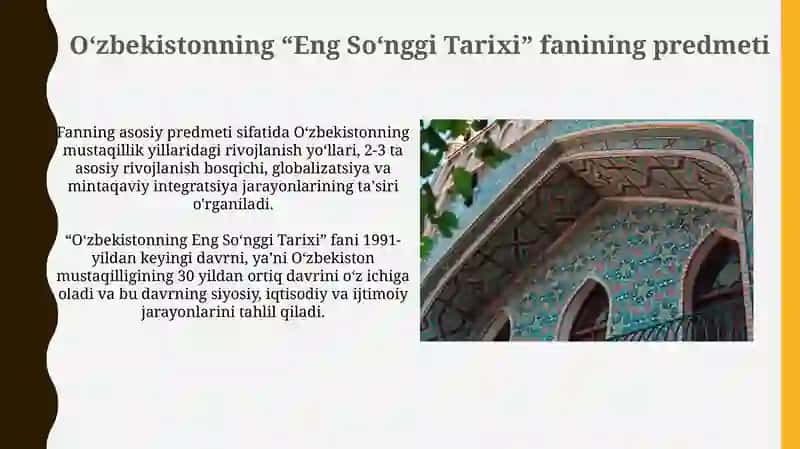 Oʻzbekistonning “Eng Soʻnggi Tarixi” 3