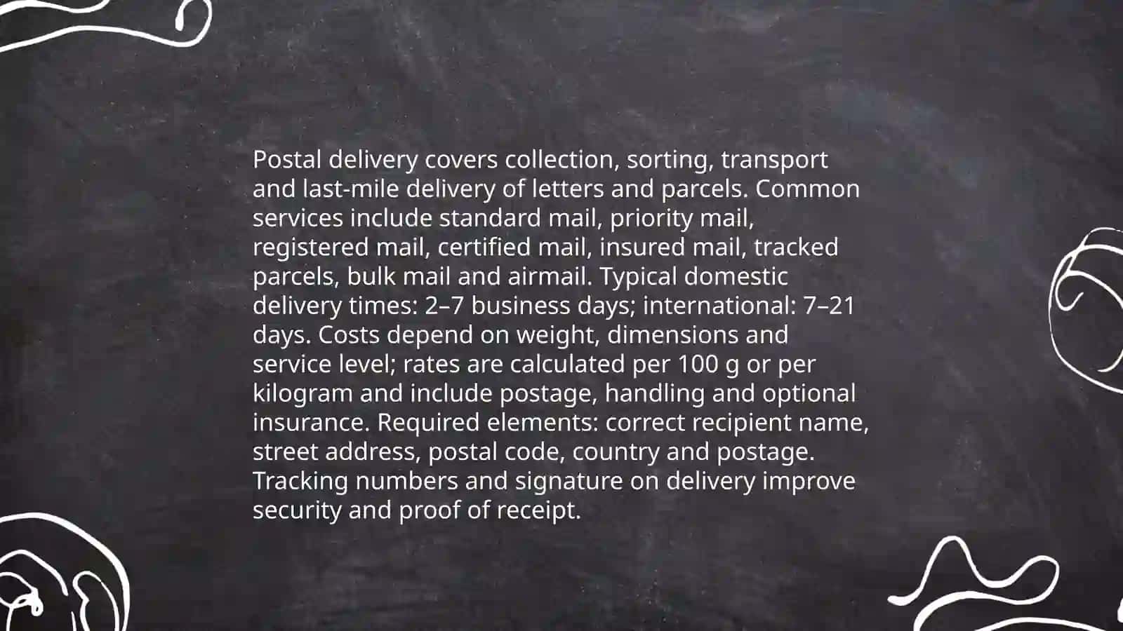 Postal delivery methods by Zebo and Farangiz 3