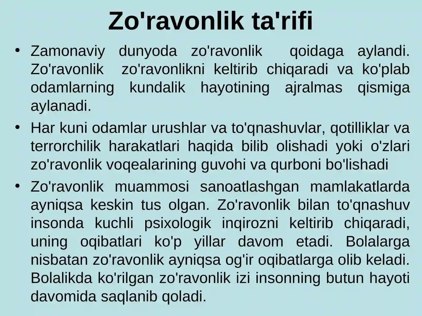 Zo'ravonlikning sababi va turlari 3