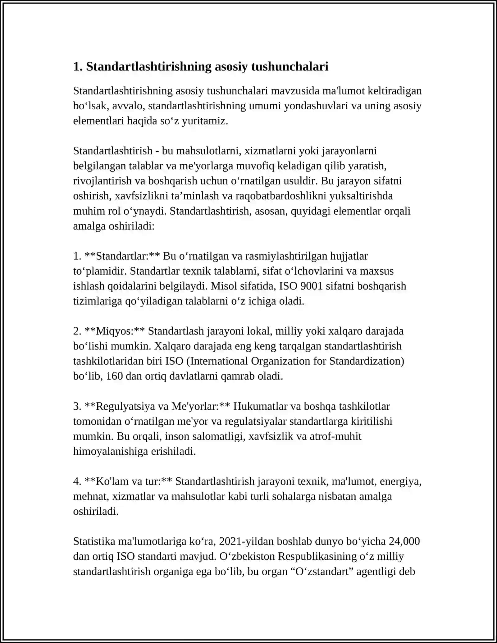 STANDARTLASHTIRISH OBYEKTLARI VA SUBYEKTLARI 3
