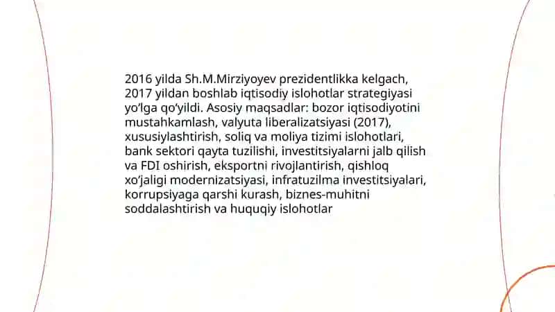 Yangi O‘zbekistonda Sh.M.Mirziyoyev raxbarligi va tashabusi 3