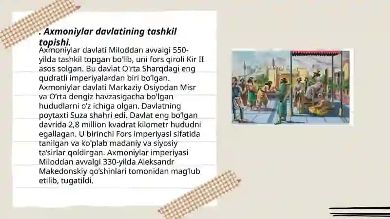 Quyidagi davlatlarning tashkil topishi va shakllanishi 3