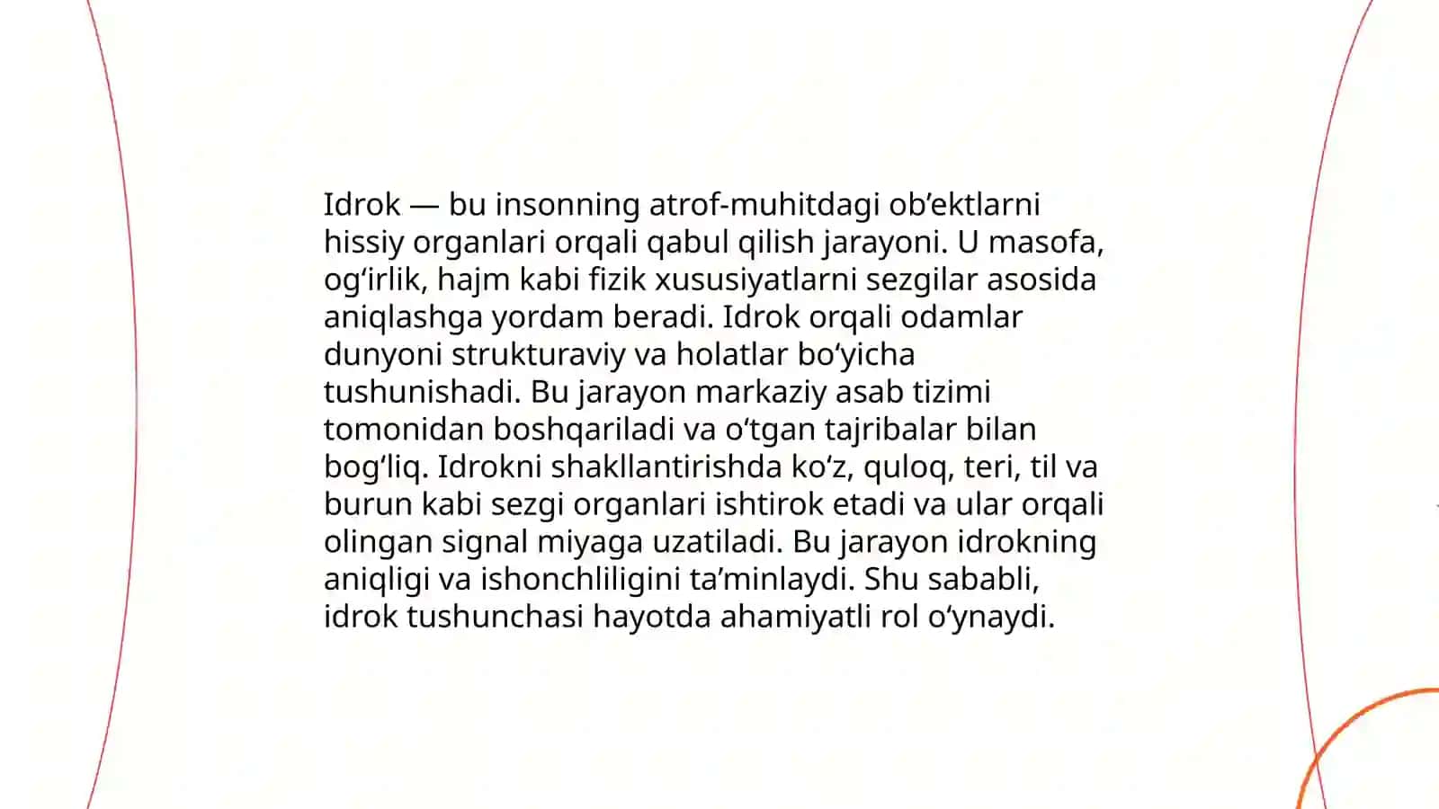 Psixalogiyada Idrok tushunchasi uning turlari va xususiyatlari 3