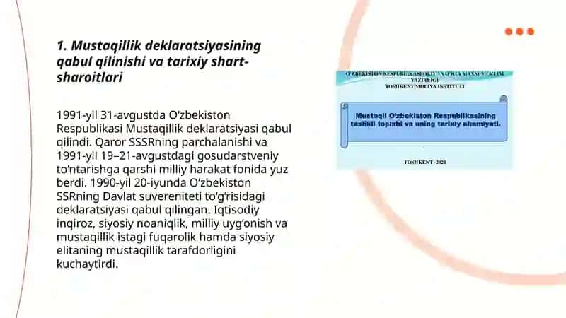 Mustaqillik deklaratsiyasi va uning tarixiyahamiyati 3