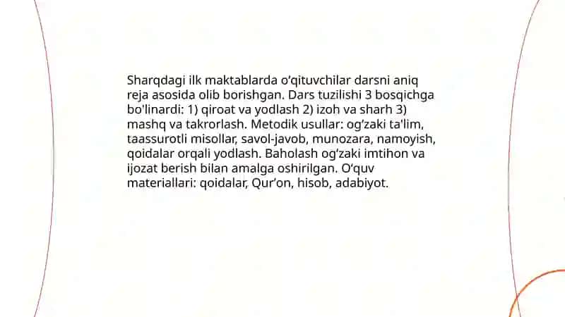 Sharqdagi ilk maktablarda oʻqituvchining pedagogik mahorati 3