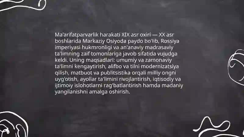 Ma'arifatparvarlik. Oʻzbek alifbosi 3