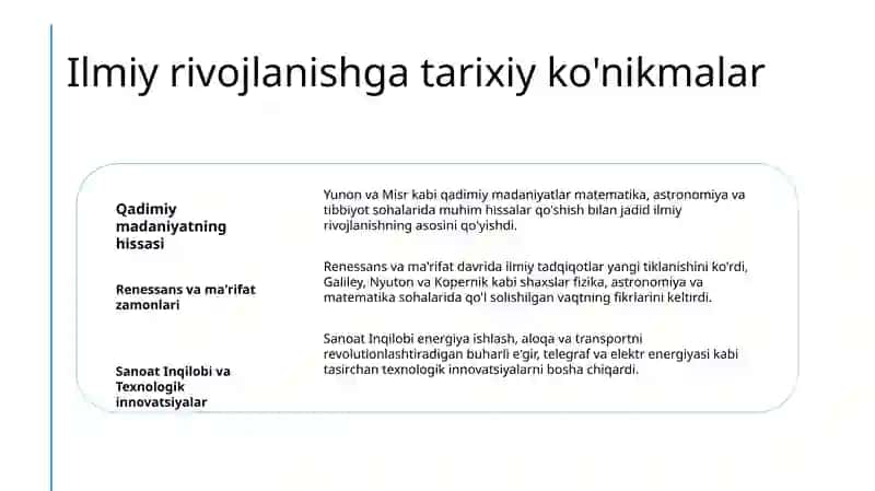 Dunyoning ilmiy manzarasi va evolutsiyasi 3