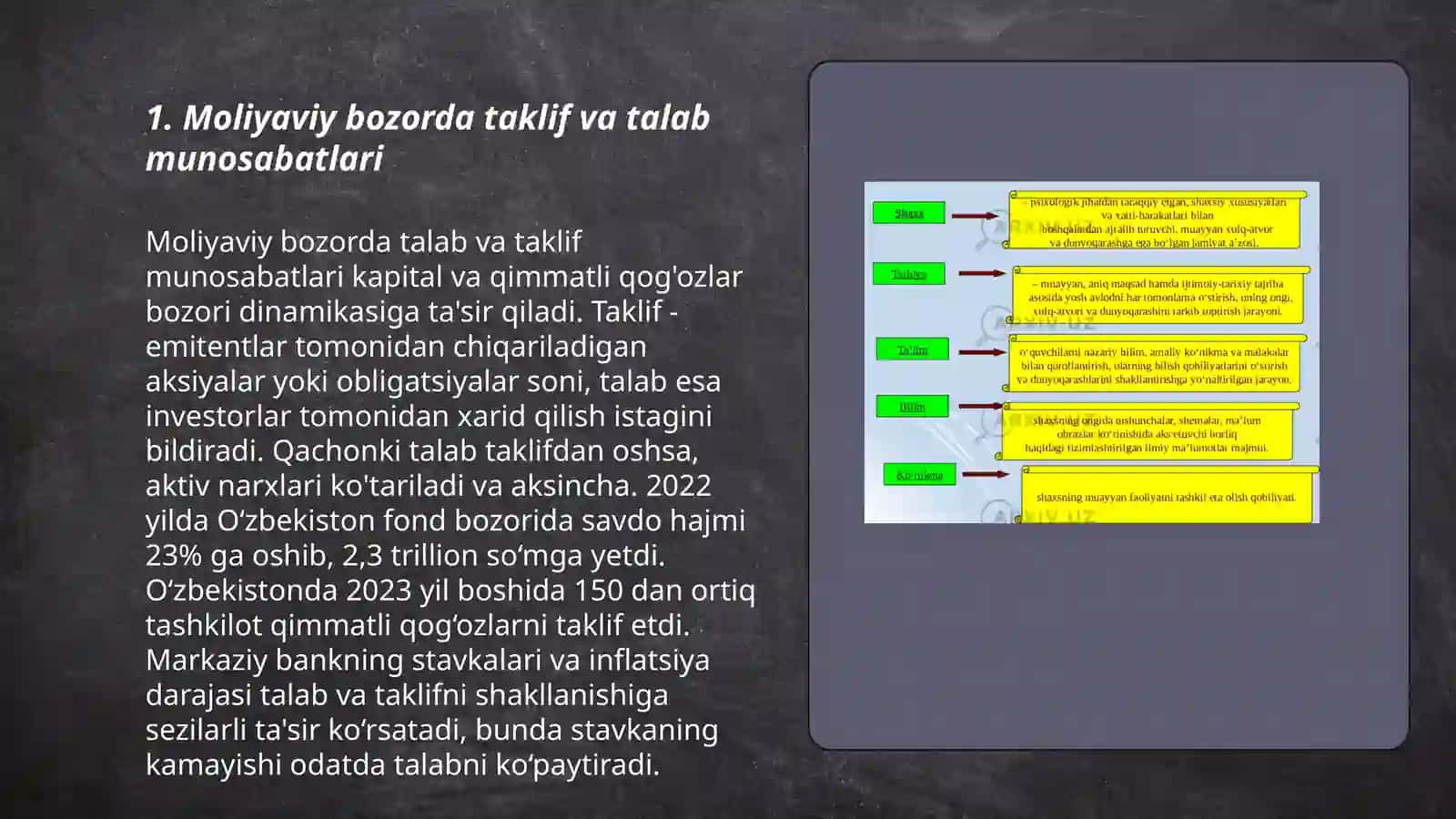 Moliyaviy bozor va uning moliyaviy resurslardan samarali foydalanishni ta’minlashdagi ahamiyati 3
