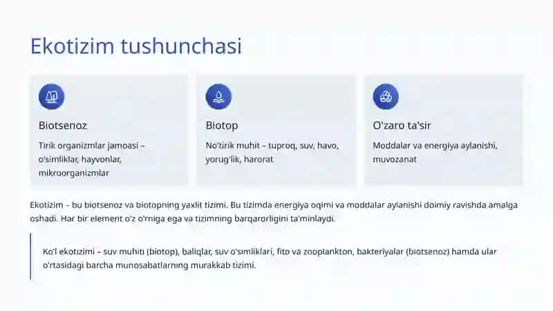 Biotsenoz va Ekotizim: Tabiatning Murakkab Dunyoqarashi 3