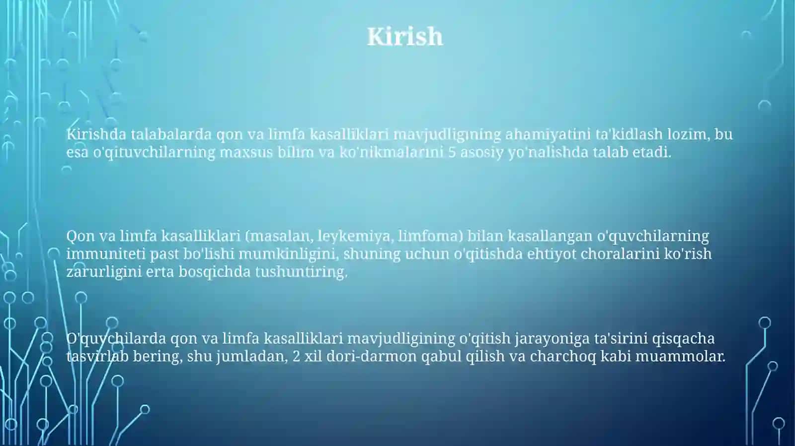 Qon va limfa kasalliklari bilan ogʻrigan oʻquvchilar bilan mashgʻulot oʻtkazish 3