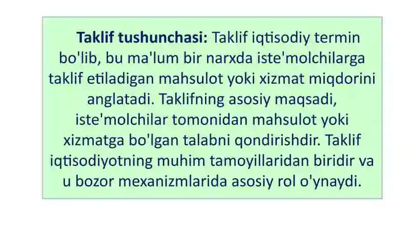 Taklif tushinchasi 3