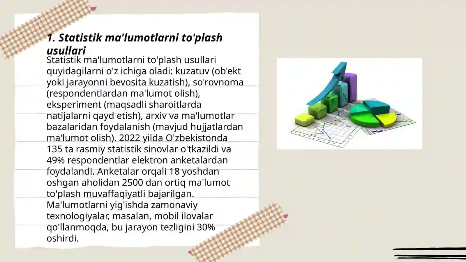 Statistik ma'lumotlarni to'plash usullari 3