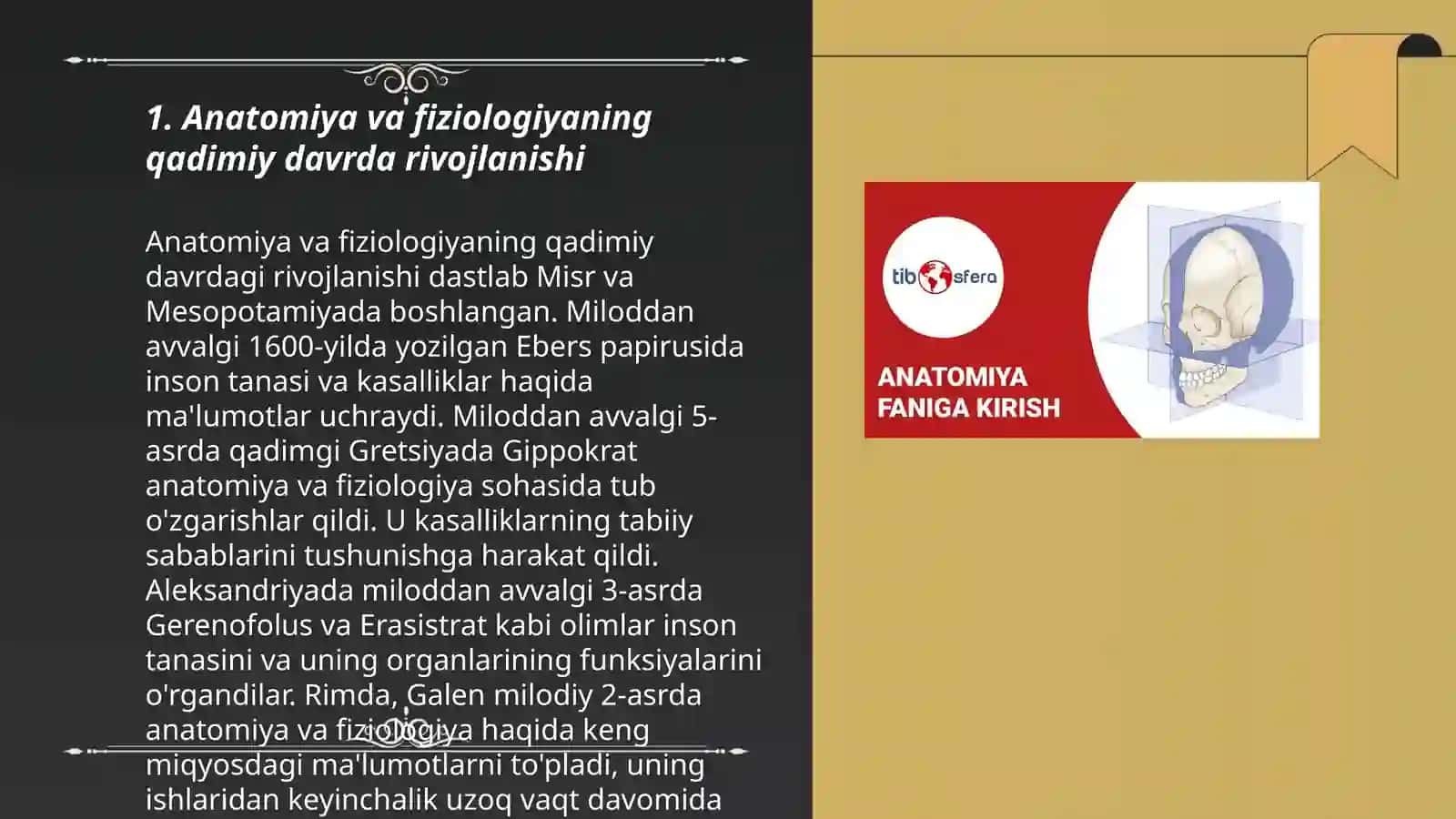 Anatomiya va fiziologiya fanining qisqacha tarixi 3