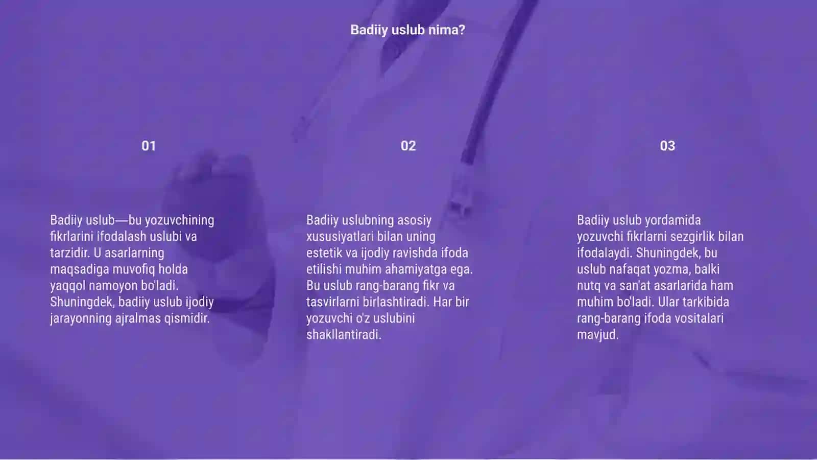 Badiiy uslub va uning xususiyatlari 3