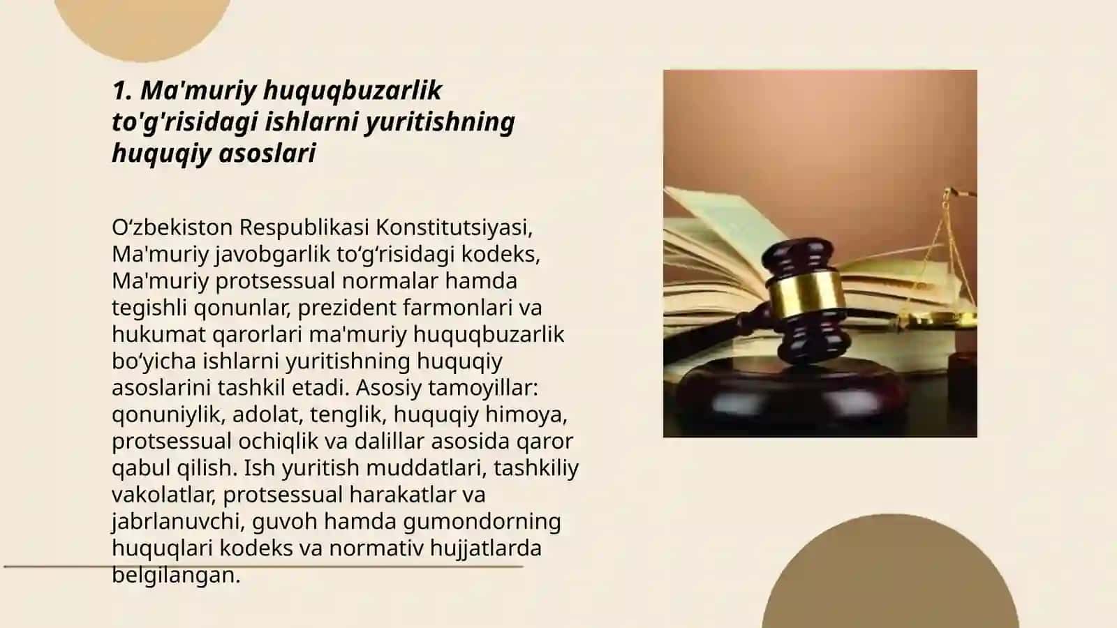 Ma'muriy huquqbuzarlik to'g'risidagi ishlarni yuritishning huquqiy asoslari 3