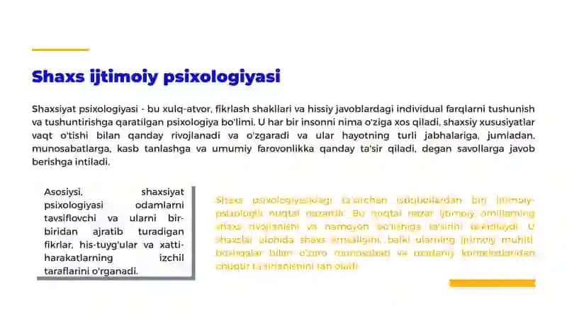 Shaxsni Ijtimoiy-Psixologik O‘rganish 3