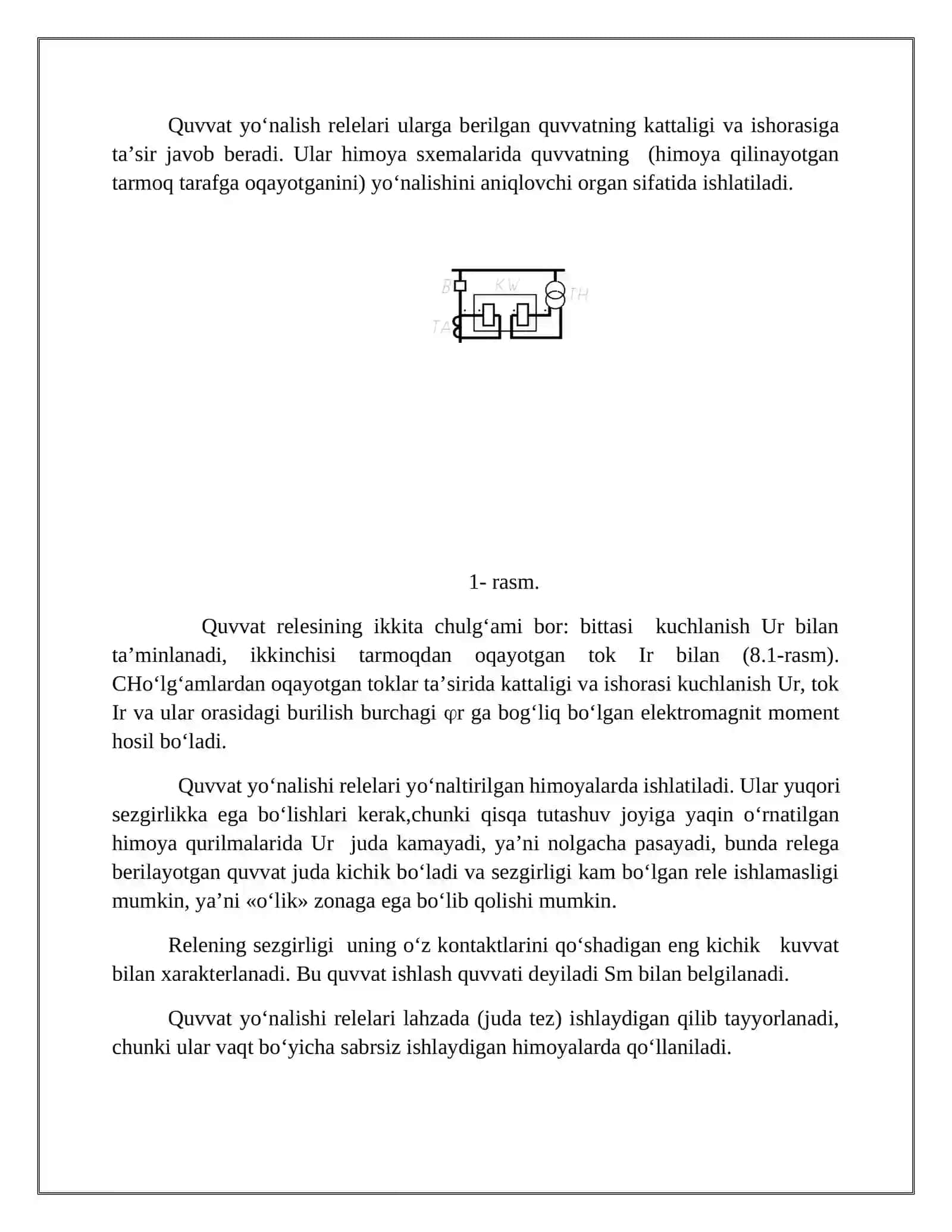 INDUKSION QUVVAT YO‘NALISH RELELARI 3
