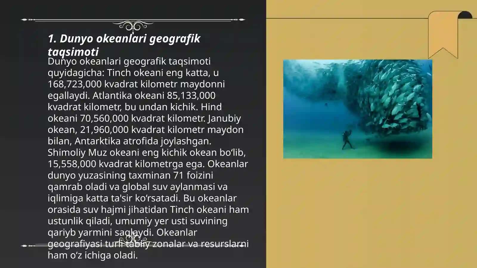 Dunyo okean tabiatining asosiy xususiyatlari 3