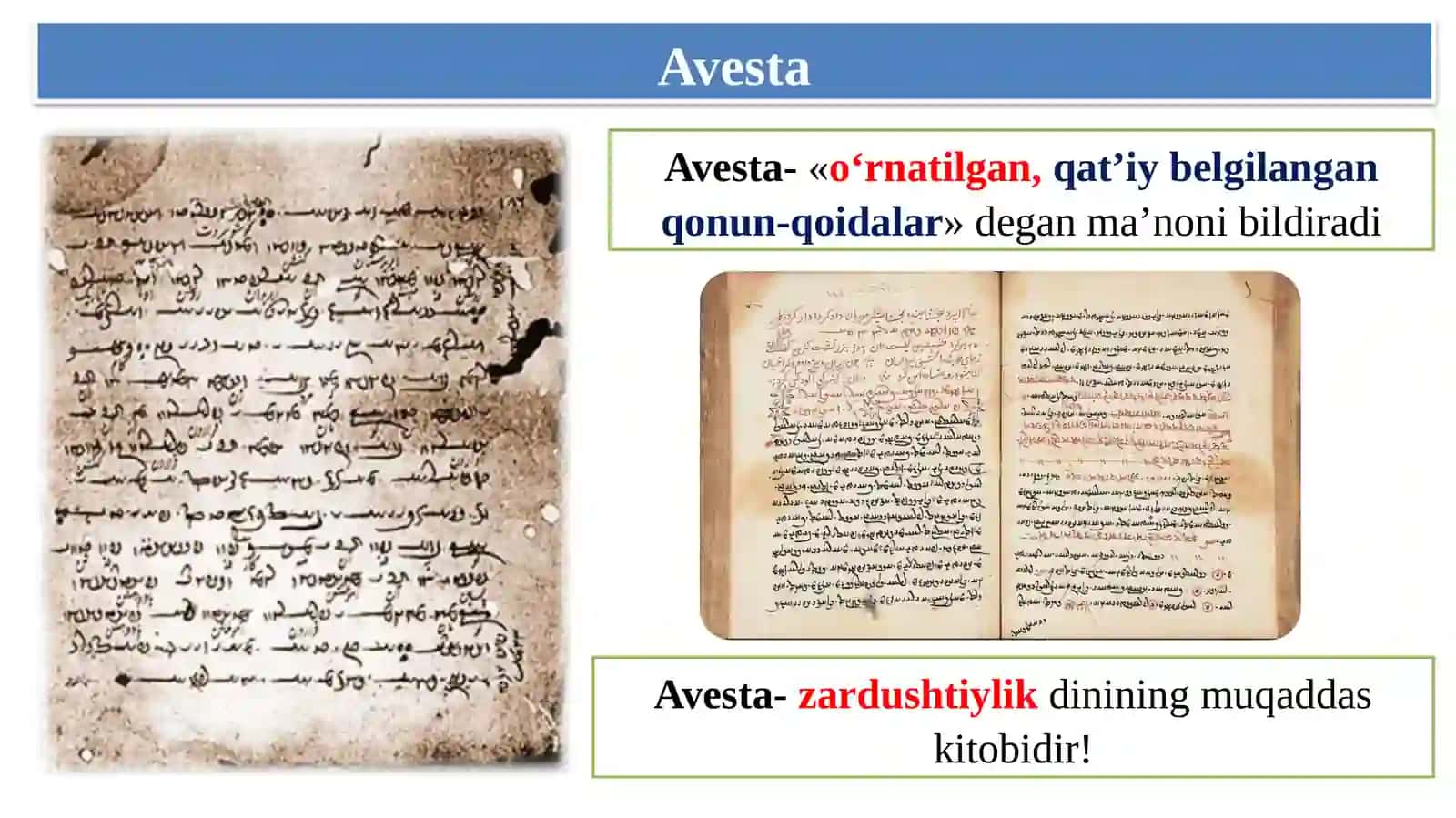 Avesta- qadimgi tarixni öğrenishda noyob manba 3