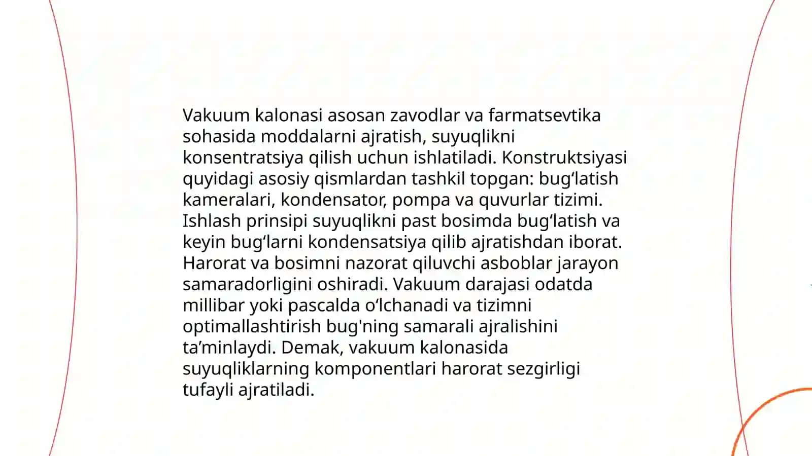 Neft hom ashyosidan moy fraksiyalarga ajratuvchi vakum kalona nasadkasini takomilashtirish 3