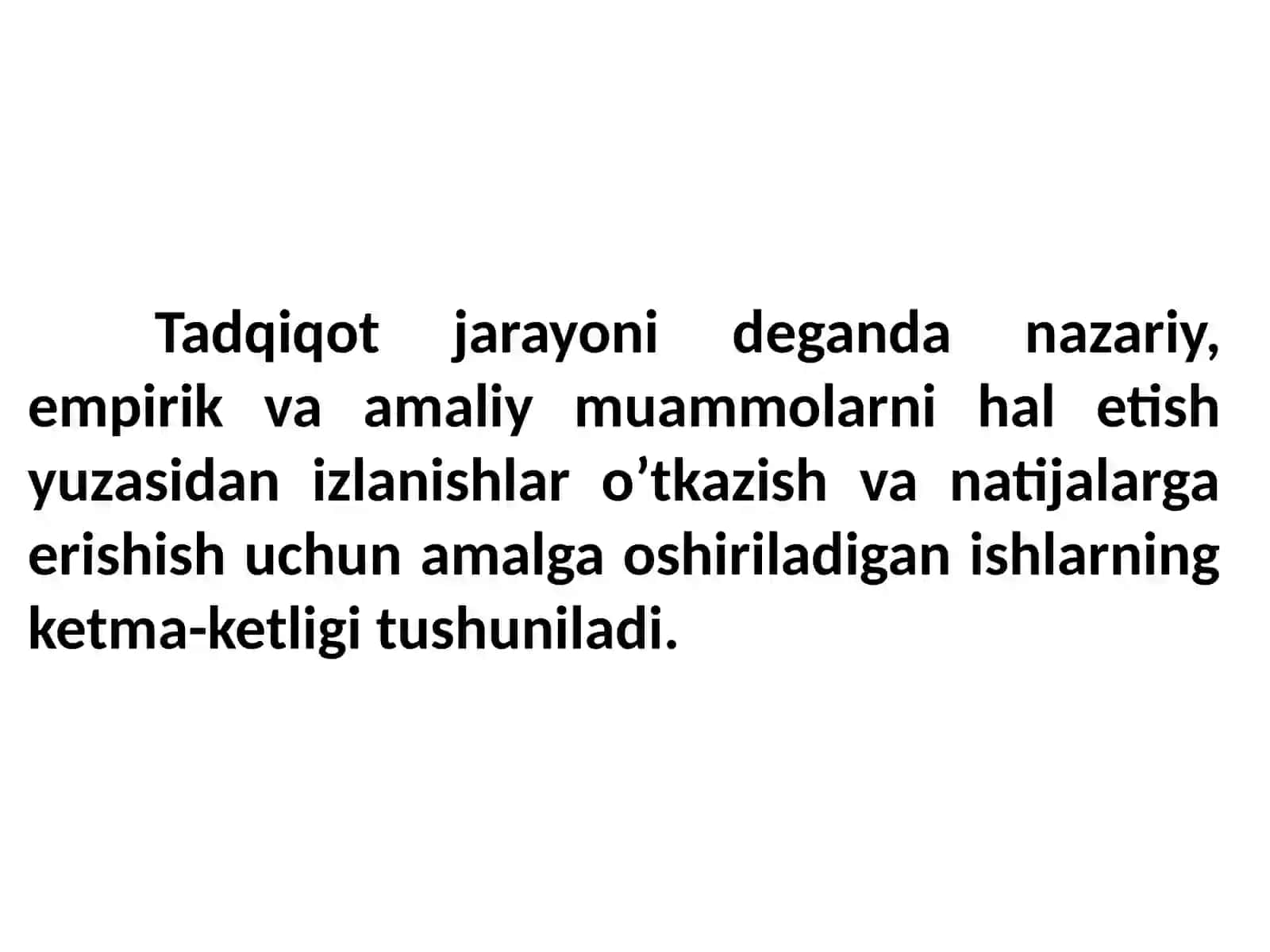 Tadqiqot jarayoni bosqichlari 3
