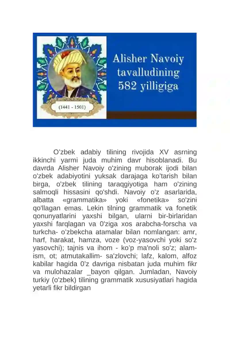 Alisher Navoiy o’zbek adabiy tilining asoschilari 3