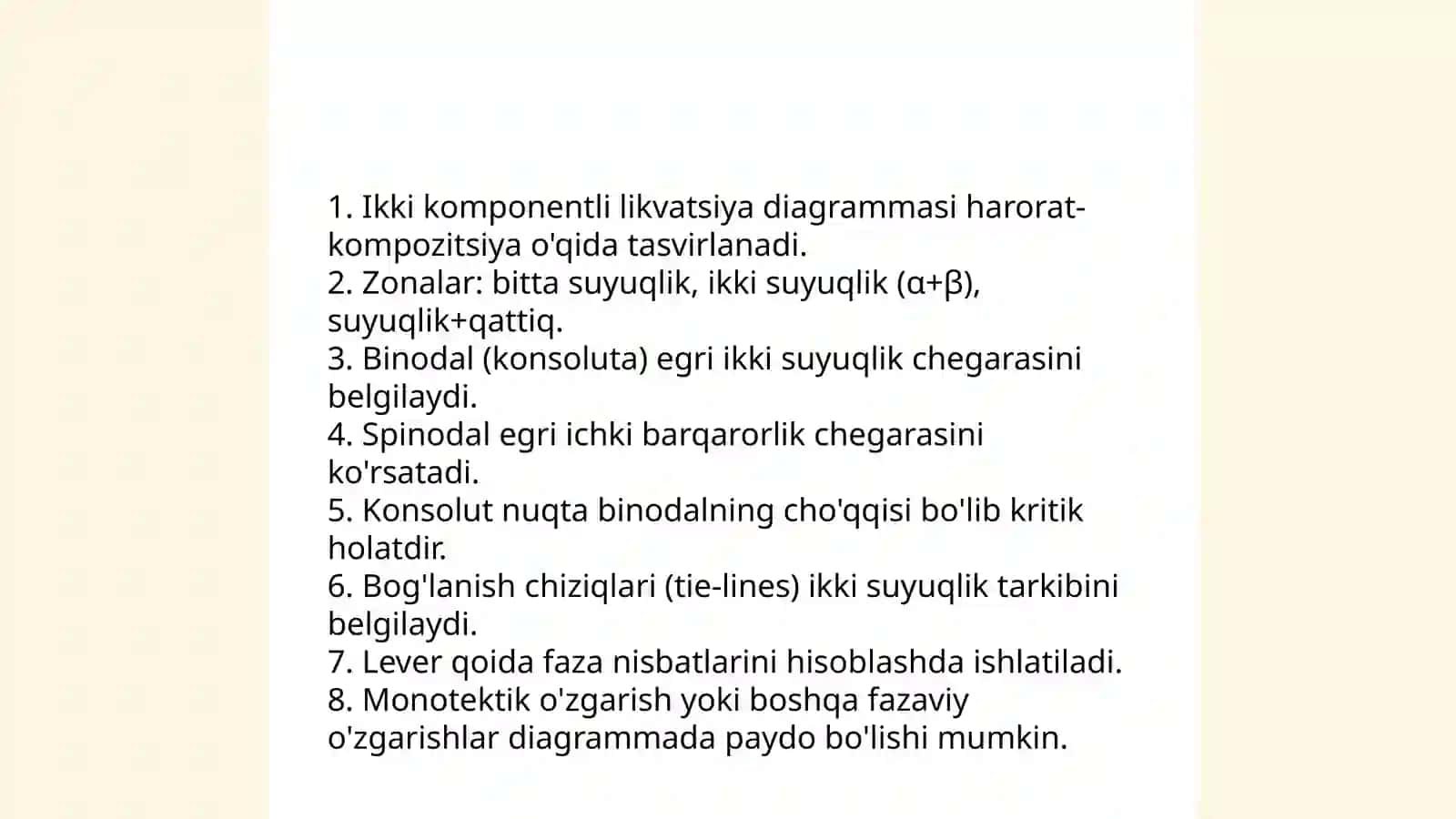 Likvatsiya hodisasiga ega ikki komponentli sistemalarning holat diagrammasi 3