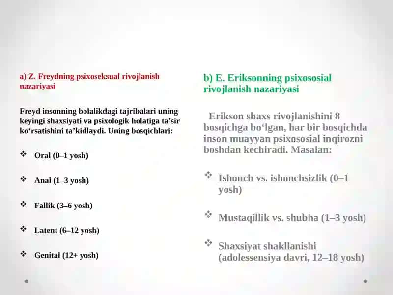 Rivojlanishning yoshga oid individual xususiyatlariga oid tadqiqot tahlili 3