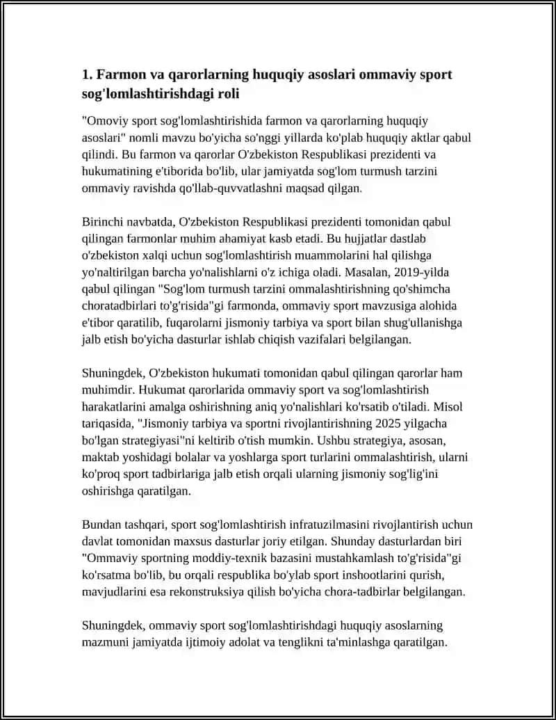 OMOVIY SPORT SOG'LOMLASHTIRISHI BO'YICHA FARMALAR VA QARORLAR MAZMUNI VA MOXIYATI 3