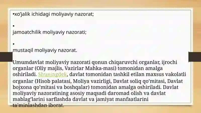 Moliyaviy nazorat turlari 3