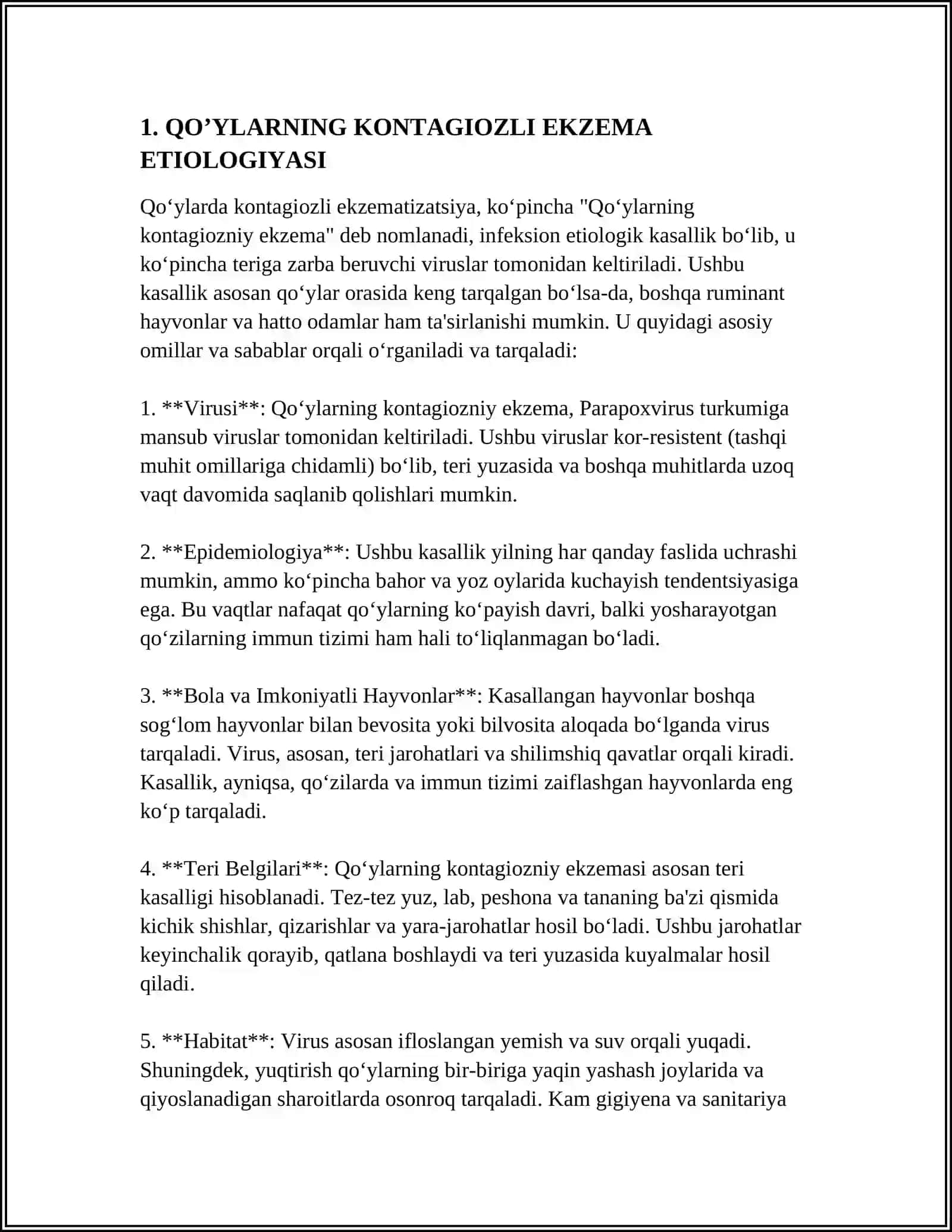 Qo’yllarning kontagiozli ekzema etiologiyasi 3