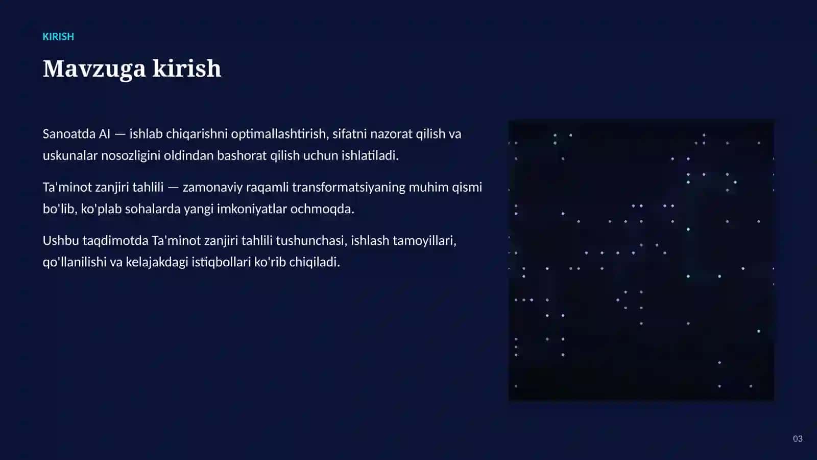 SUN'IY INTELLEKT • AI SANOAT VA ISHLAB CHIQARISHDA 3