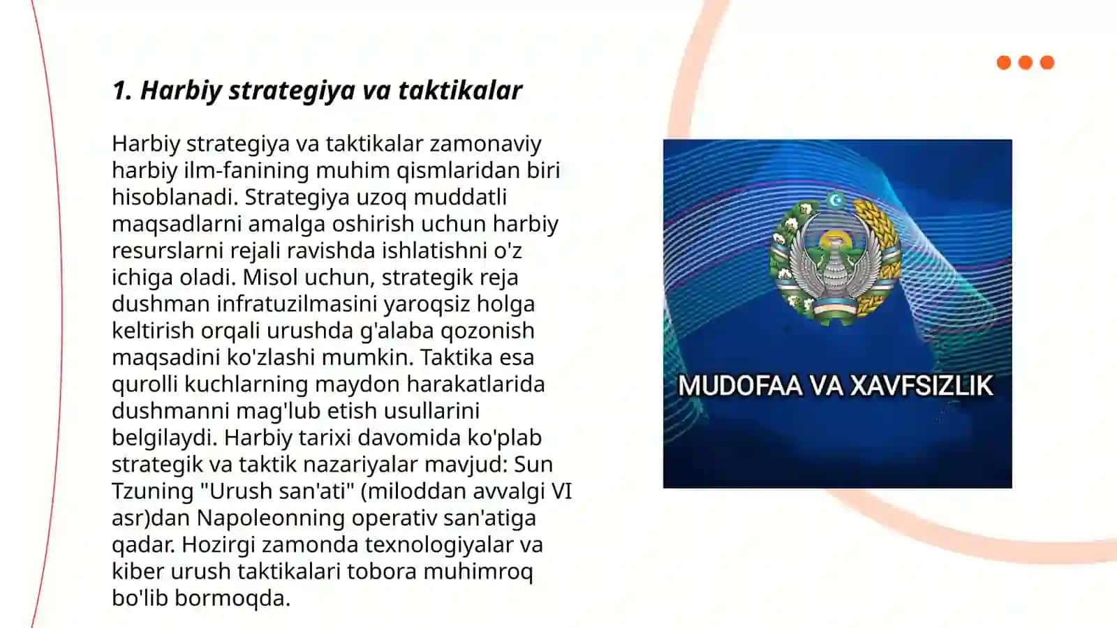 Mudofaa va xavfsizlik 3
