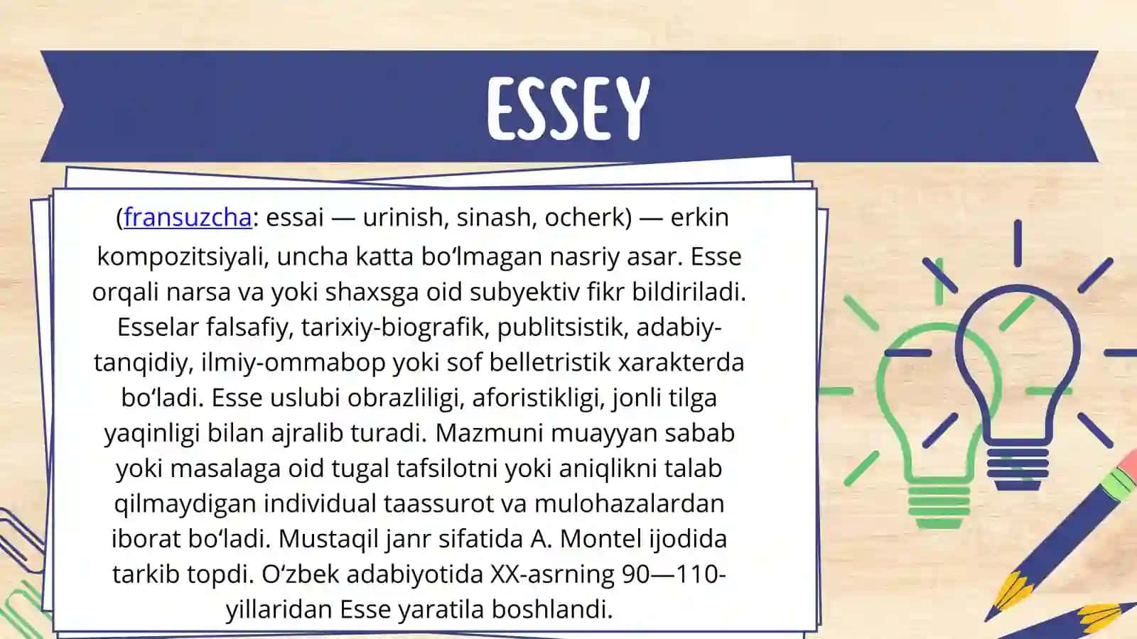 Essey turlarini oʻrgatish usullari 3