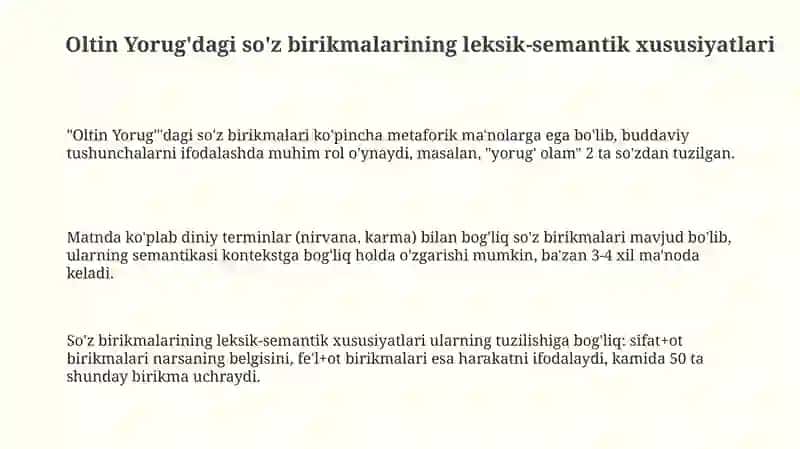 "Oltun yoruq"dagi soʻz birikmalari 3