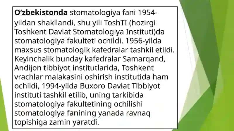 Stomatologiya fani, uning vazifasi va yo’nalishlari.Tibbiyot etikasi va deontologiya asoslari 3
