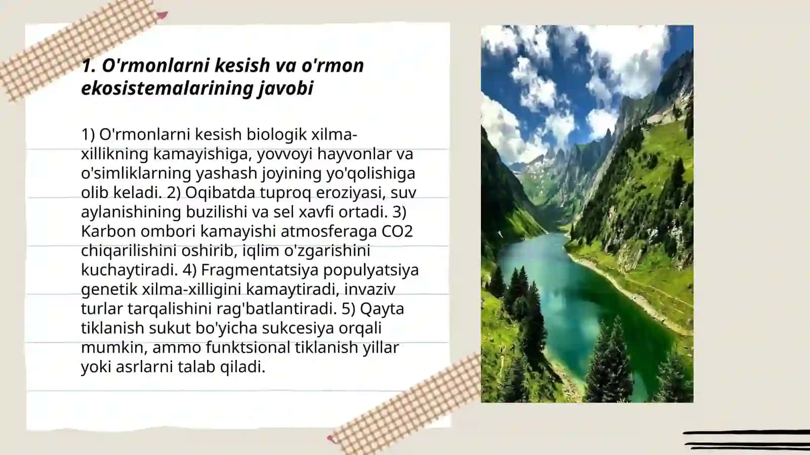 Inson faoliyatining tabiatga ta'siri va tabiatning javobi 3