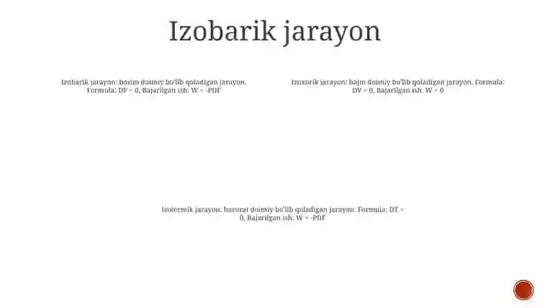 Suv BugʻI Holatining OʻZgarishidagi Asosiy Termodinamik Jarayonlar FoʻRmula Va Chizmalari Bilan 3