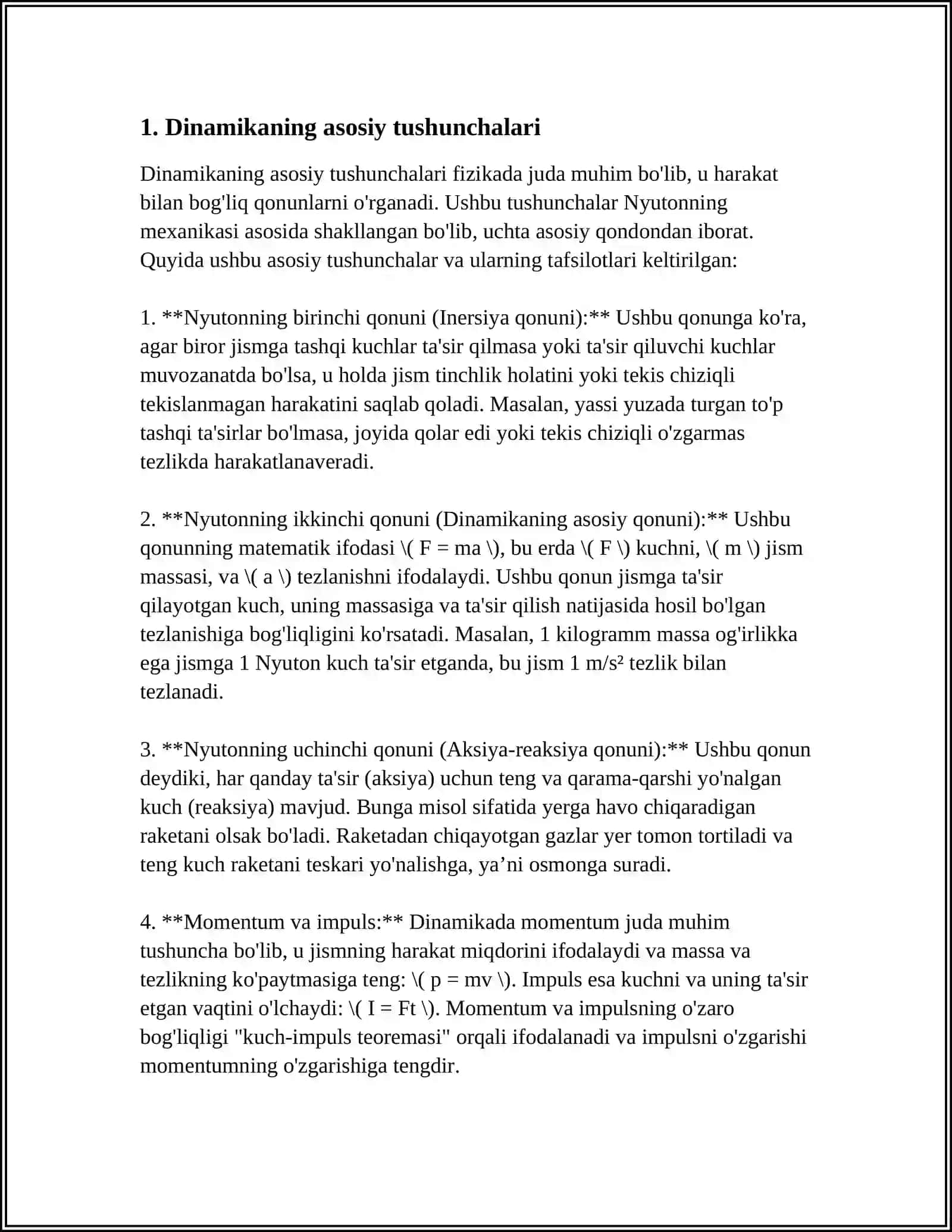 DINAMIKA ASOSLARI 3