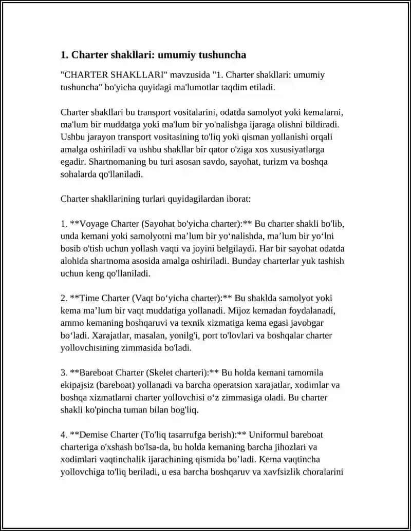 CHARTER SHAKLLARI 3