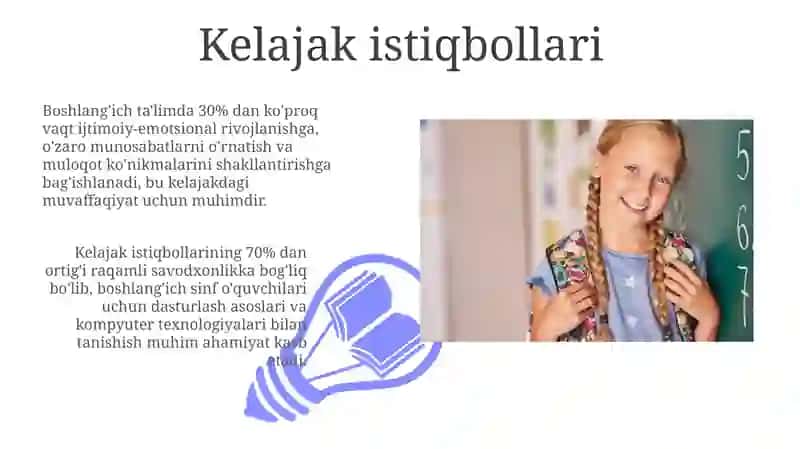 Boshlangʻich sinf oʻquvchisi imidji 3