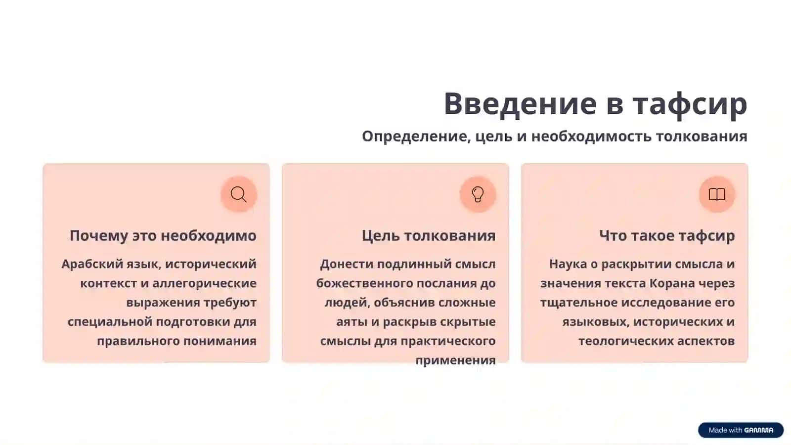 Коран как первоисточник ислама принципы интерпретации (тафсир) и основные тафсирные школы 3