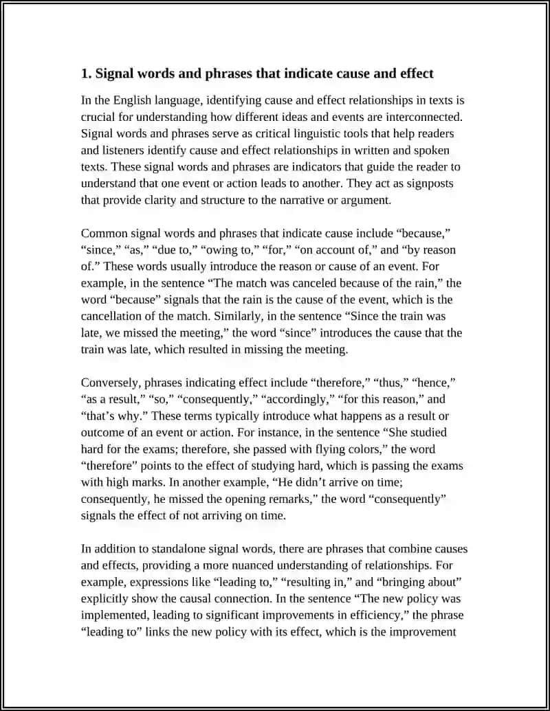 IDENTIFYING CAUSE AND EFFECT RELATIONSHIPS IN TEXTS 3