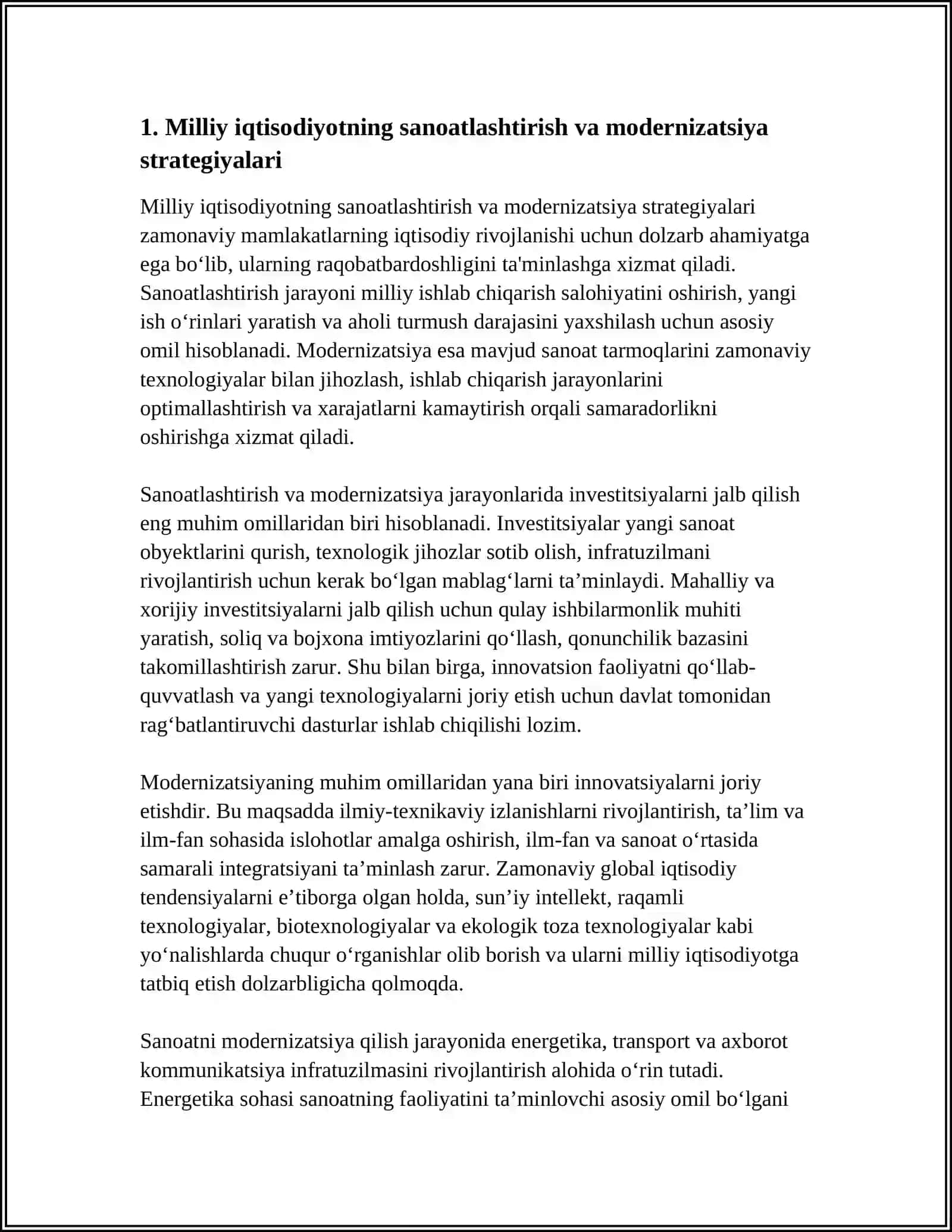 MILLIY IQTISODIYOT VA UNI SHAKLLANTIRISHNING DOLZARB MUAMMOLARI 3