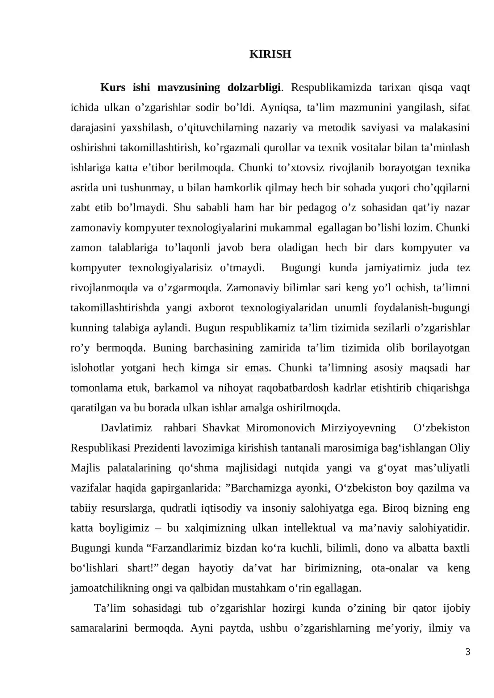 Informatika o‘qitish metodikasi 3
