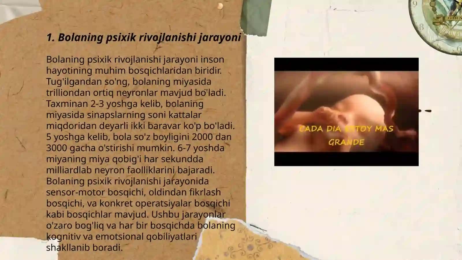 Bolaning psixik rivojlanishi xulq atvor qoidalarini o’rganish muammosi 3